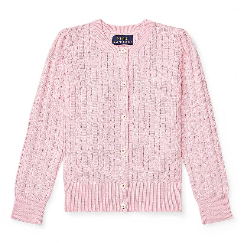 Ralph Lauren Mini-Cable Cotton Cardigan 3-6